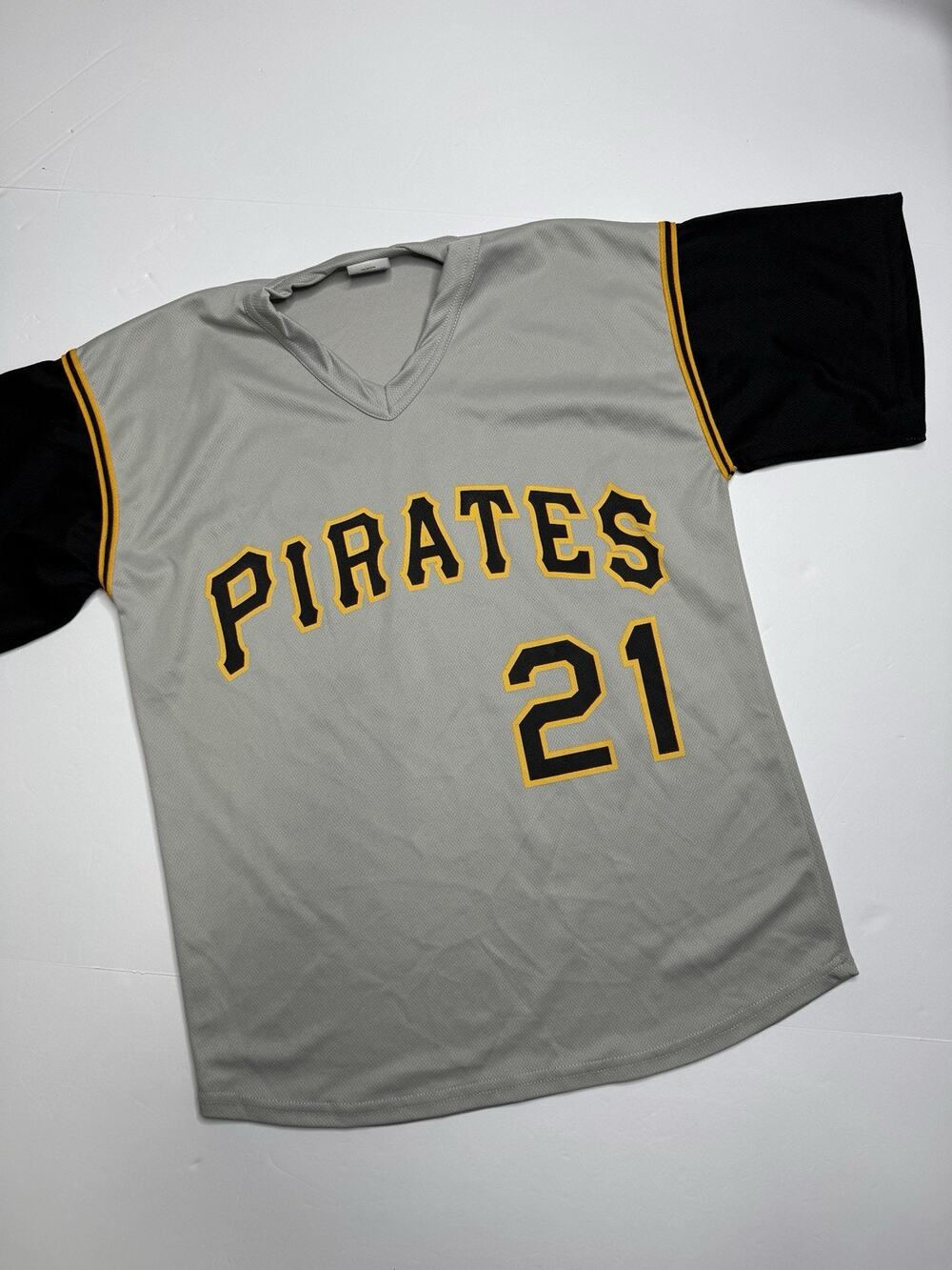 Park Antony Pittsburgh Pirates Roberto Clemente 21 Jersey XL Gray Casual Vintage